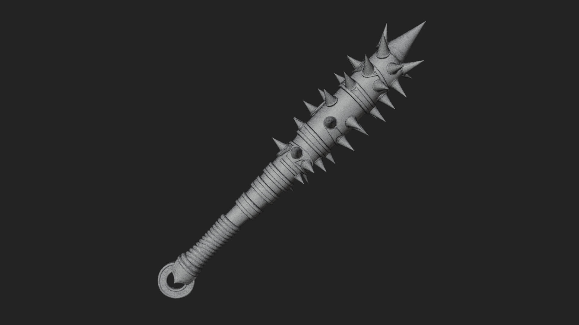 Spiked War Club Model Design 2 3D Print Model 3D Model