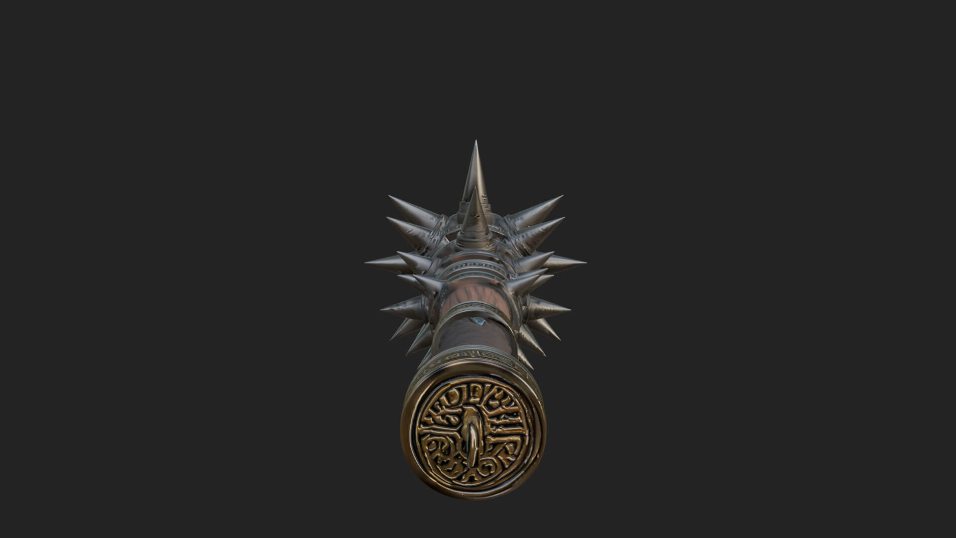Spiked War Club Model Design 3 3D Print Model 3D Model