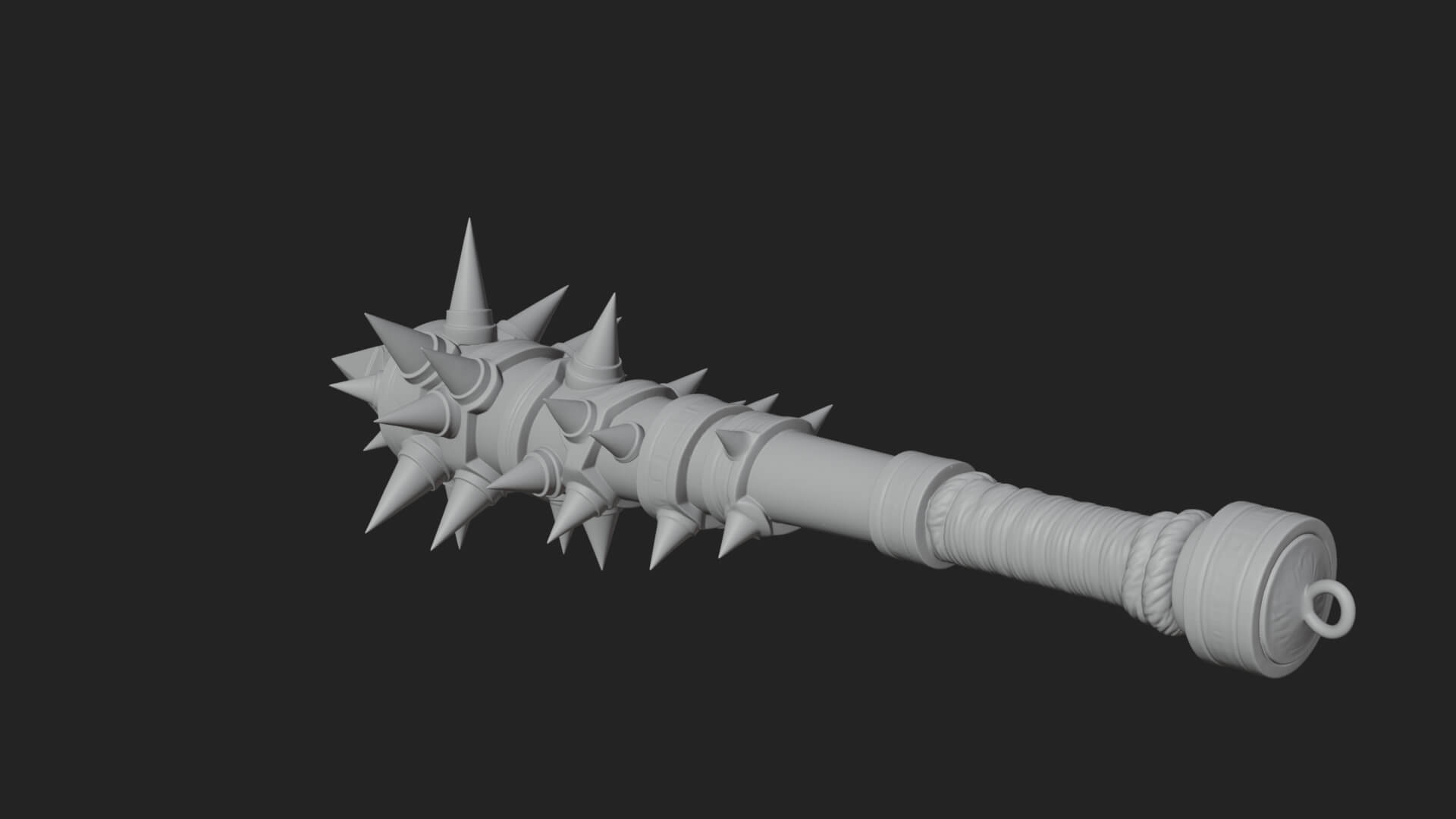 Spiked War Club Model Design 3 3D Print Model 3D Model