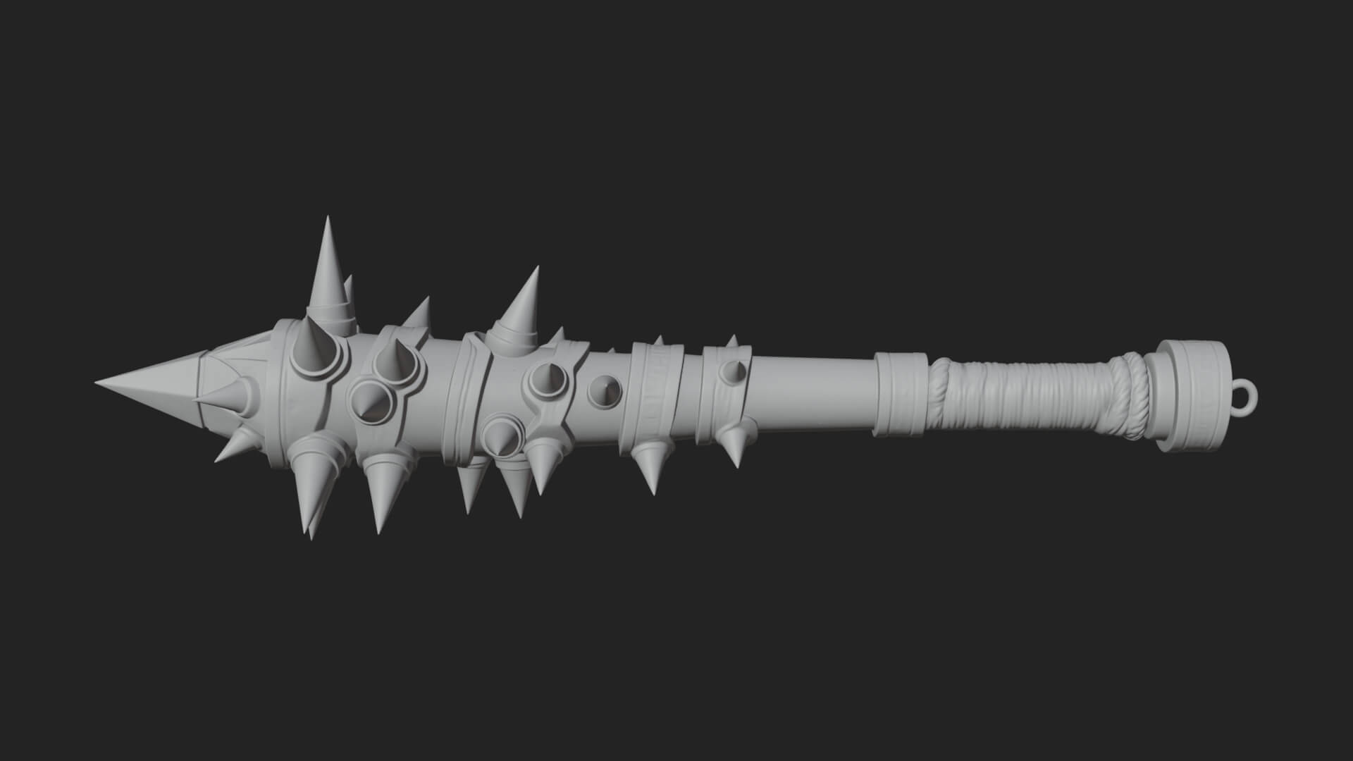 Spiked War Club Model Design 3 3D Print Model 3D Model