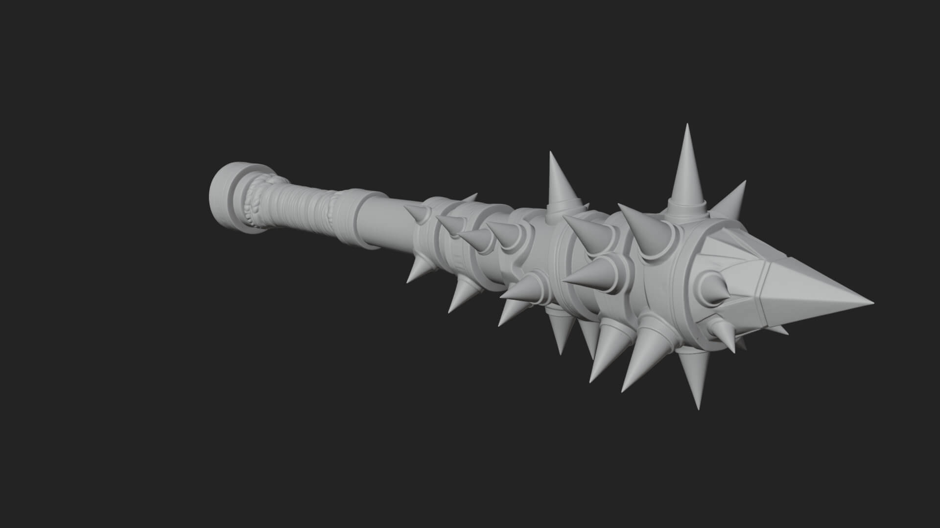 Spiked War Club Model Design 3 3D Print Model 3D Model