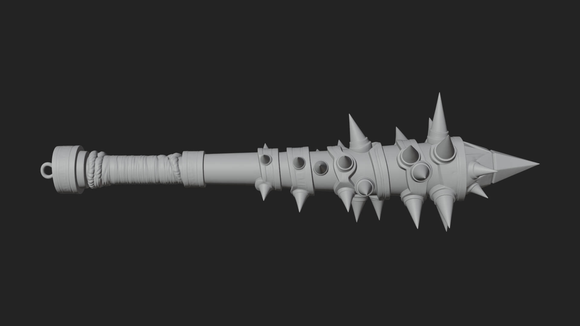 Spiked War Club Model Design 3 3D Print Model 3D Model