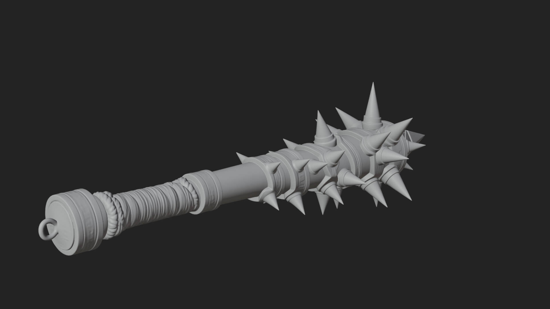 Spiked War Club Model Design 3 3D Print Model 3D Model