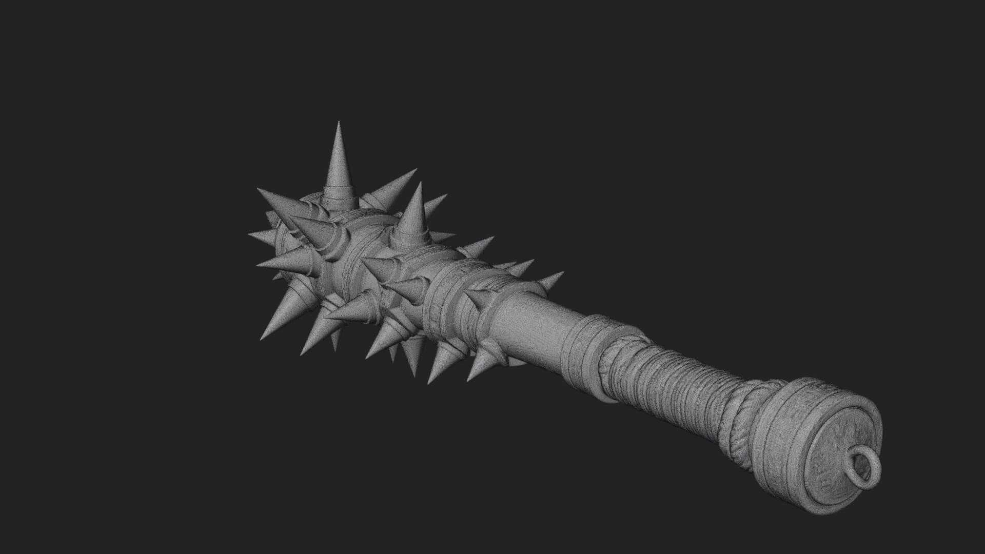 Spiked War Club Model Design 3 3D Print Model 3D Model