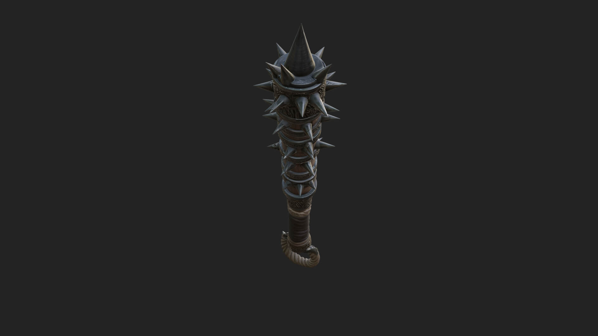 Spiked War Club Model Design 4 3D Print Model 3D Model