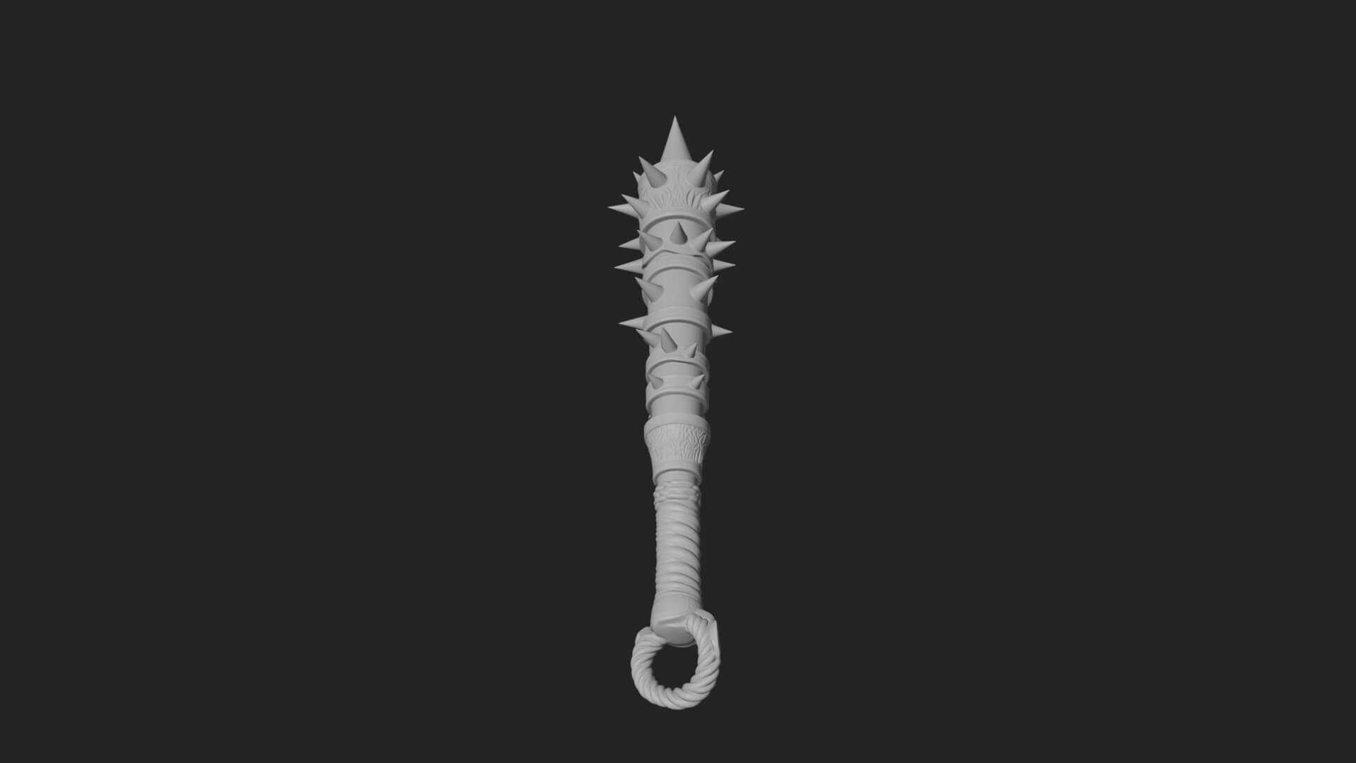 Spiked War Club Model Design 4 3D Print Model 3D Model