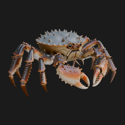 Spiny Crab Statue Design 1 3D Print Model