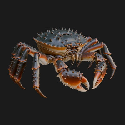 Spiny Crab Statue Design 3 3D Print Model
