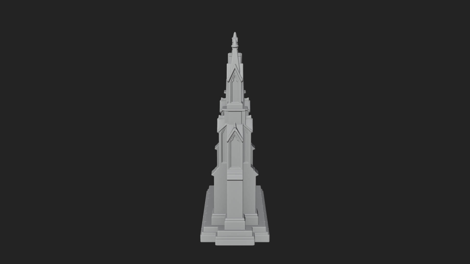 Spired Gothic Arch Design 1 3D Print Model 3D Model