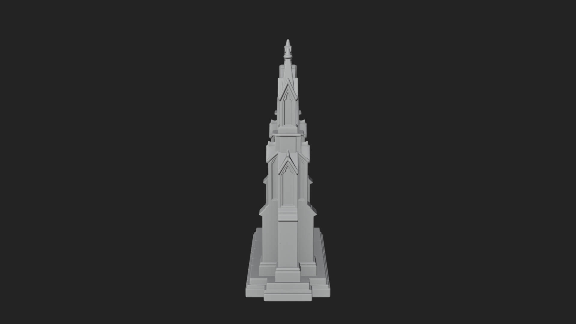 Spired Gothic Arch Design 1 3D Print Model 3D Model