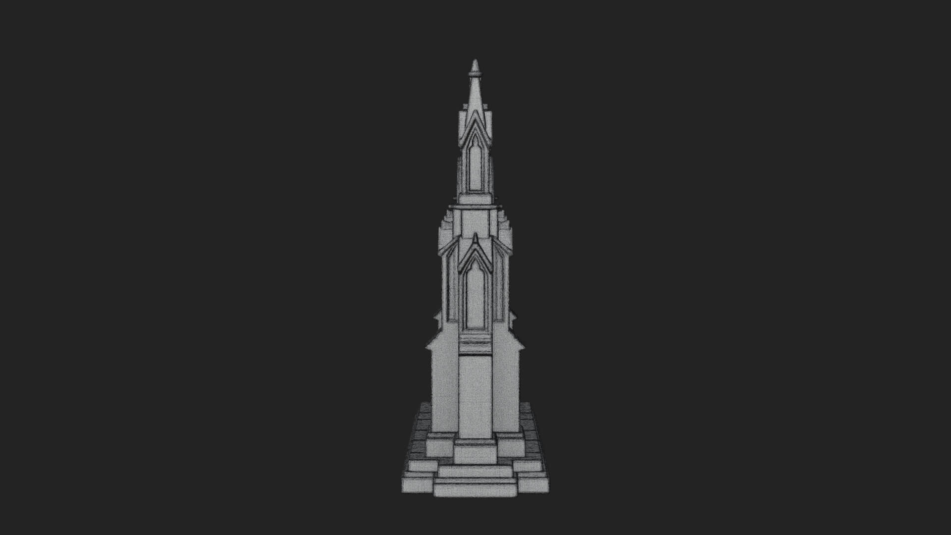 Spired Gothic Arch Design 1 3D Print Model 3D Model