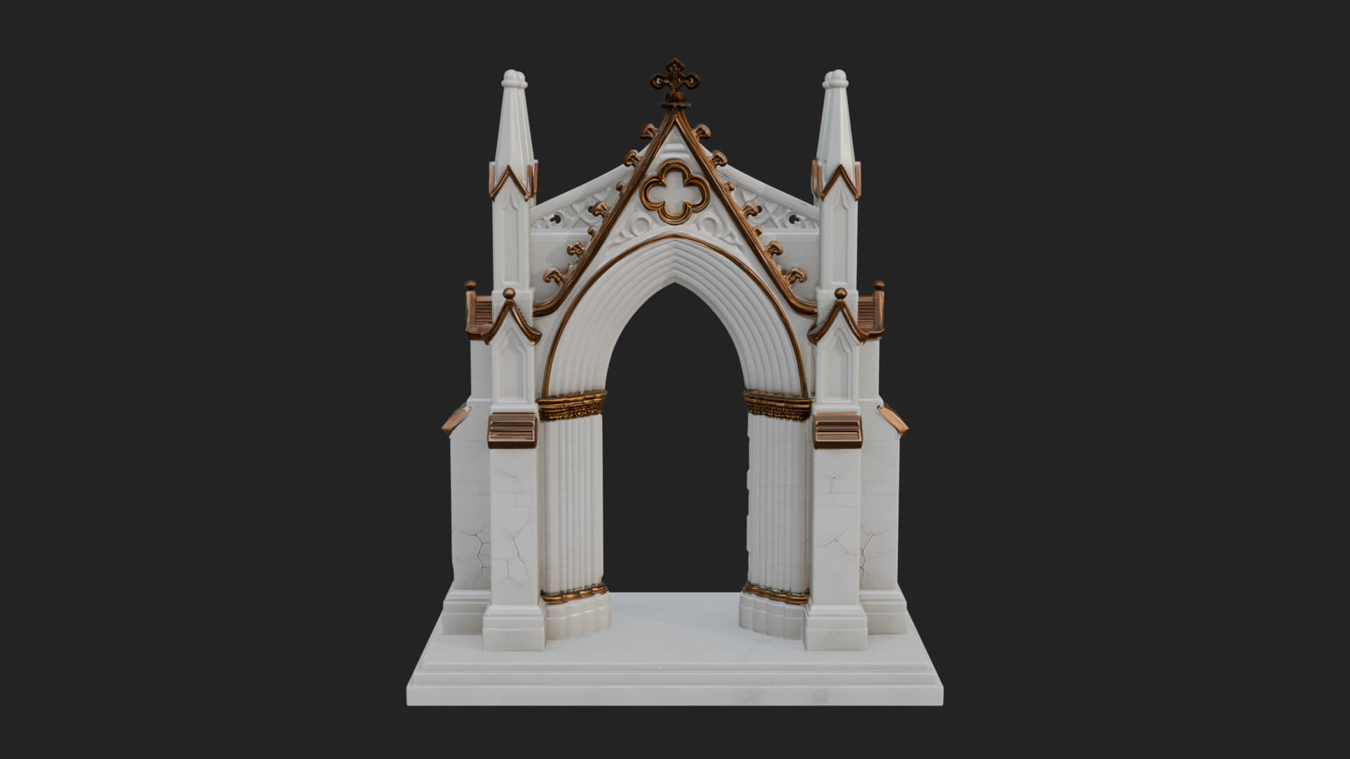 Spired Gothic Arch Design 2 3D Print Model 3D Model