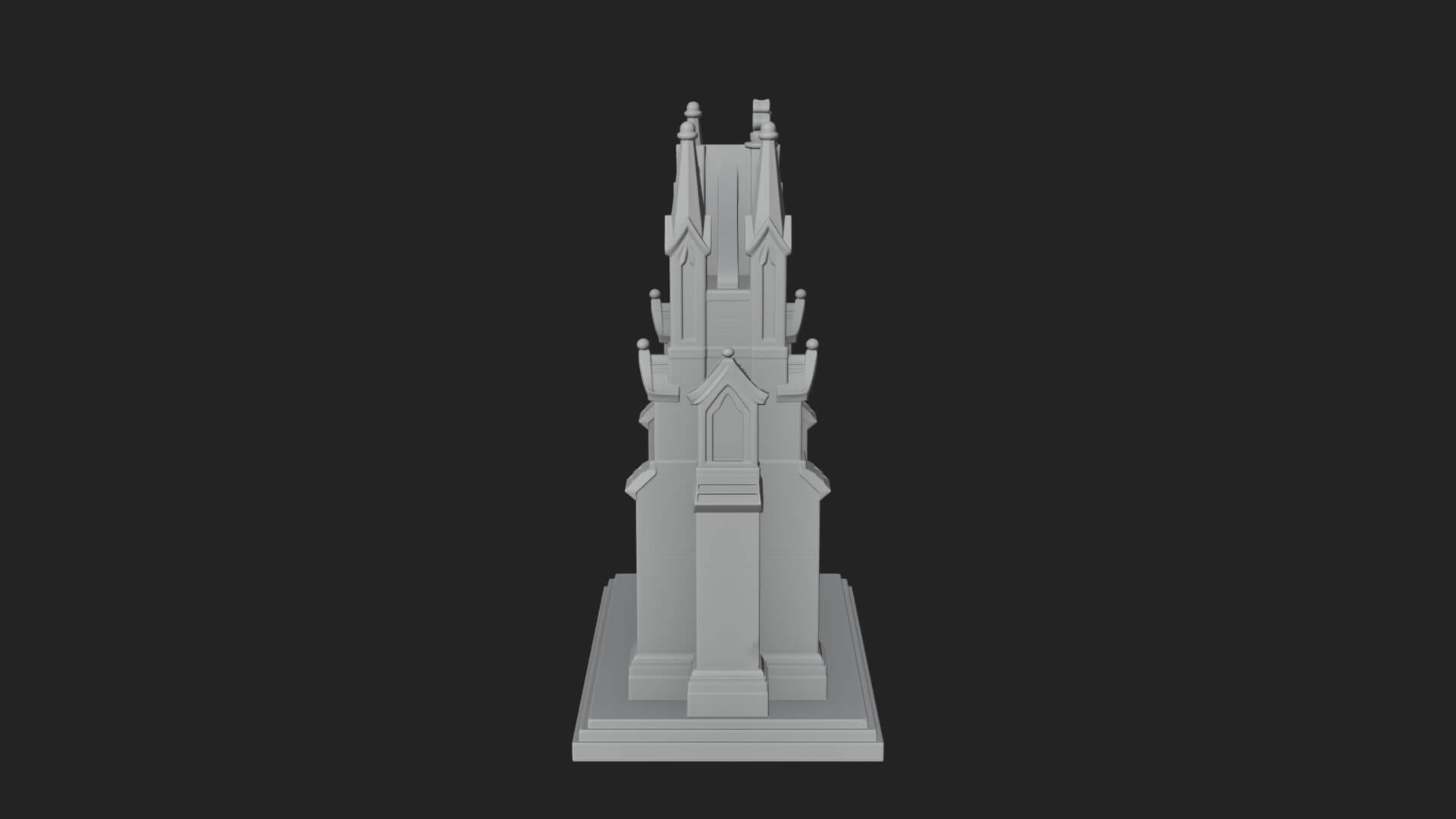 Spired Gothic Arch Design 2 3D Print Model 3D Model