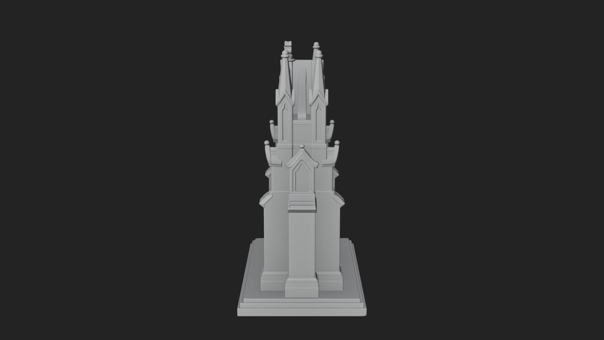 Spired Gothic Arch Design 2 3D Print Model 3D Model