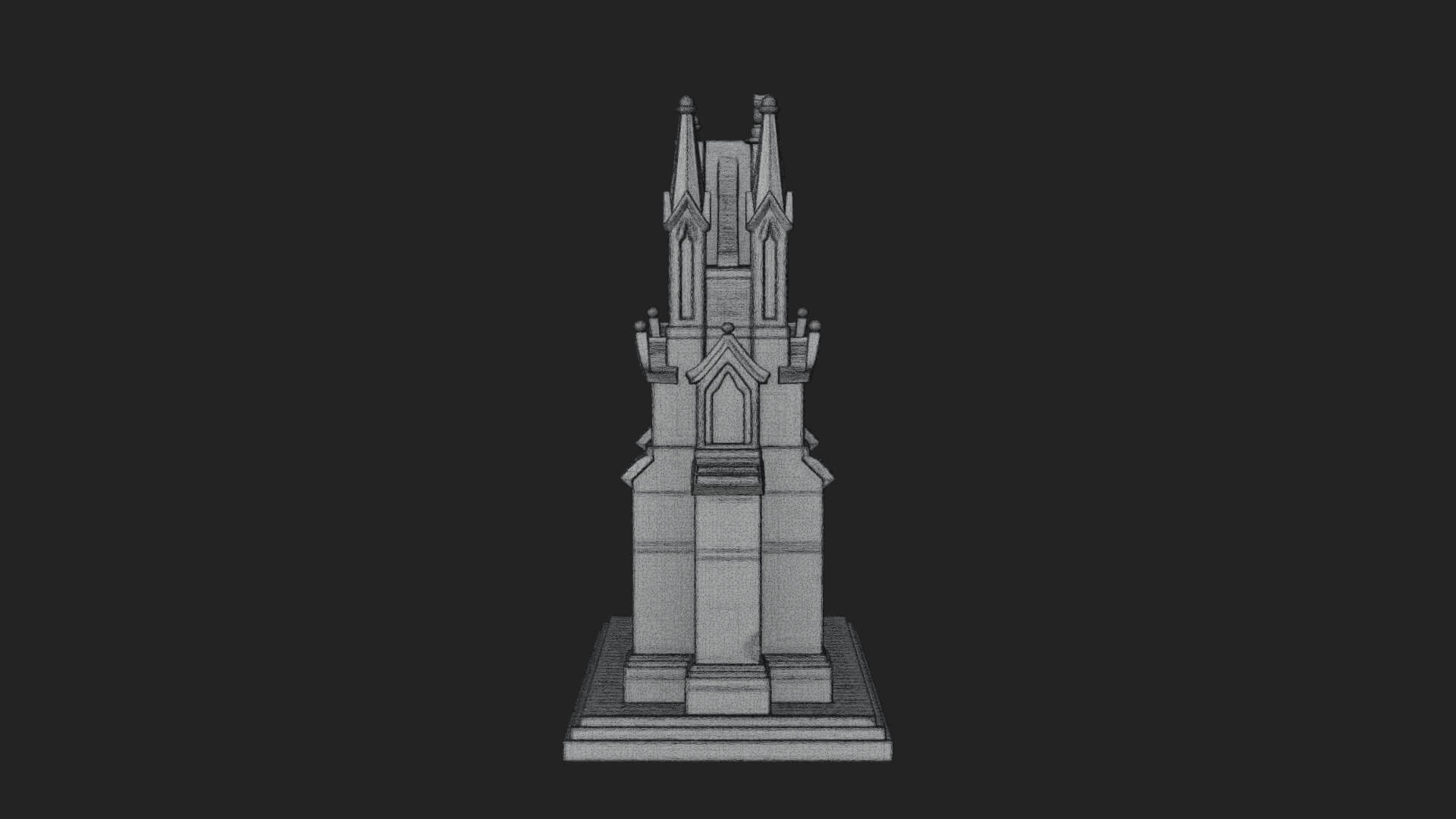 Spired Gothic Arch Design 2 3D Print Model 3D Model
