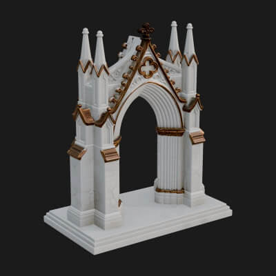 Spired Gothic Arch Design 2 3D Print Model