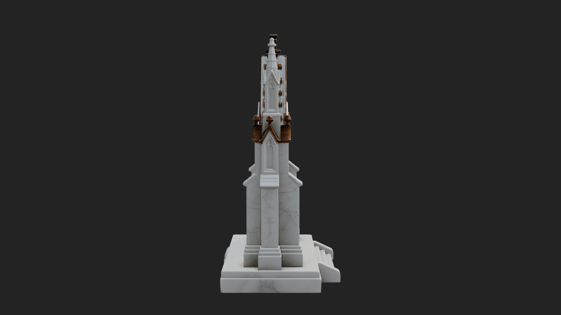 Spired Gothic Arch Design 3 3D Print Model 3D Model