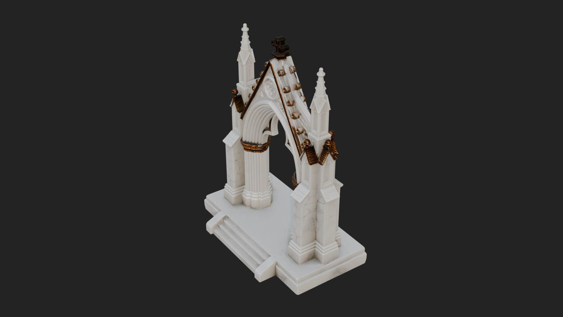 Spired Gothic Arch Design 3 3D Print Model 3D Model
