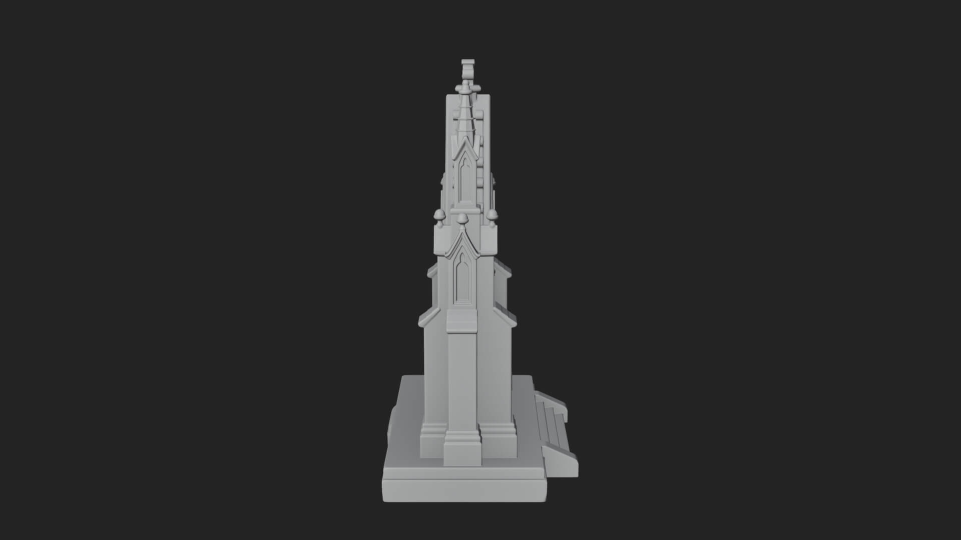 Spired Gothic Arch Design 3 3D Print Model 3D Model