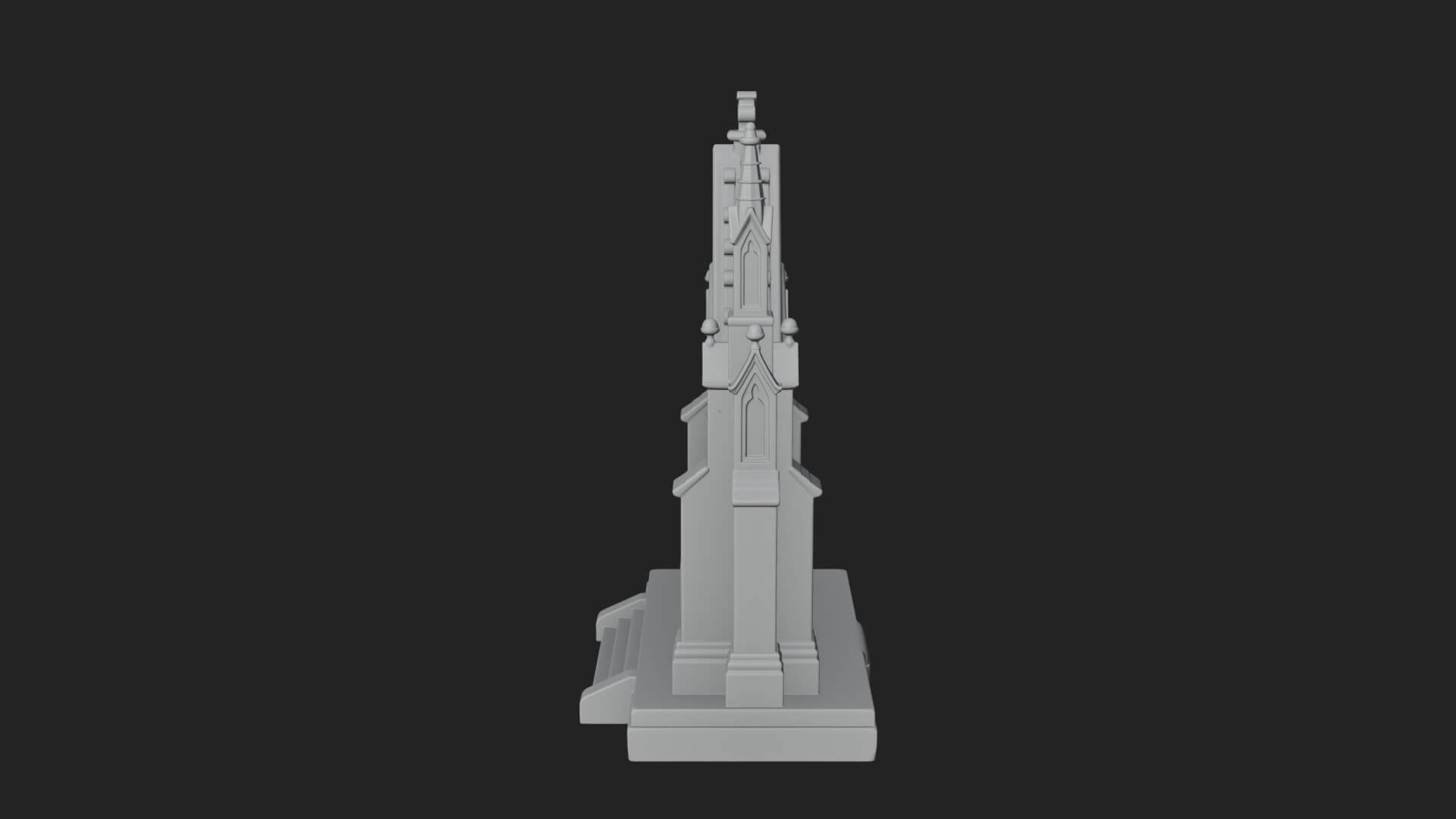 Spired Gothic Arch Design 3 3D Print Model 3D Model