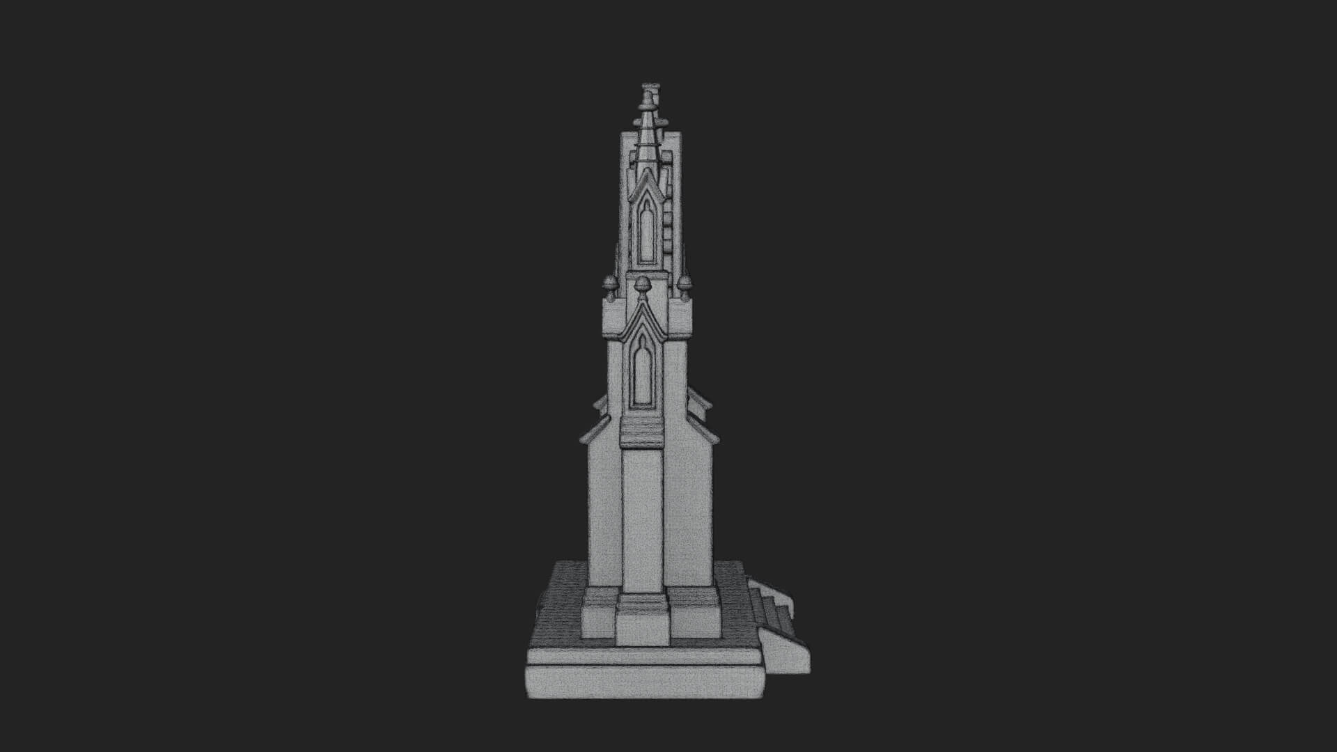 Spired Gothic Arch Design 3 3D Print Model 3D Model