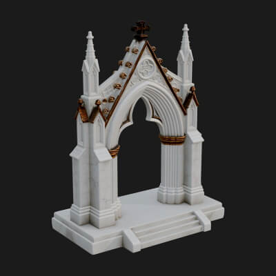 Spired Gothic Arch Design 3 3D Print Model
