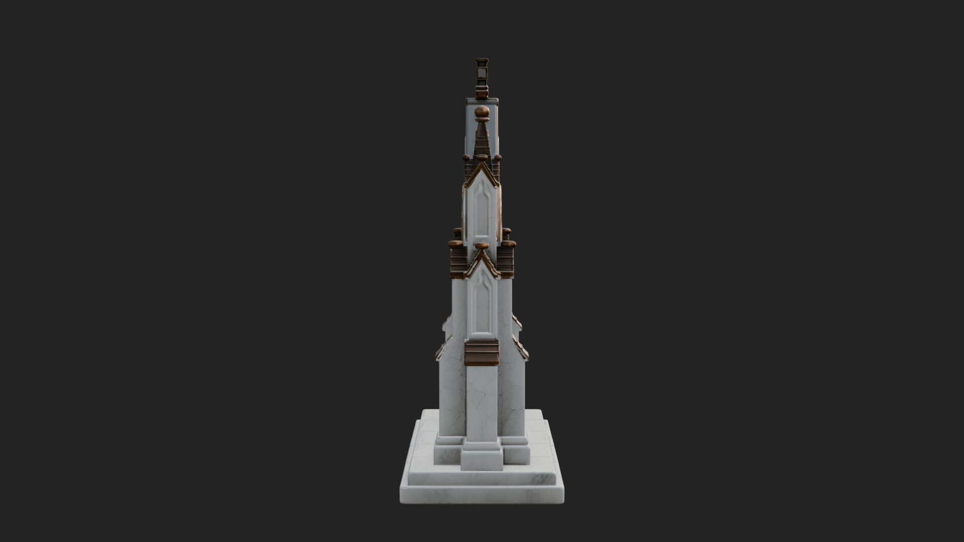 Spired Gothic Arch Design 4 3D Print Model 3D Model