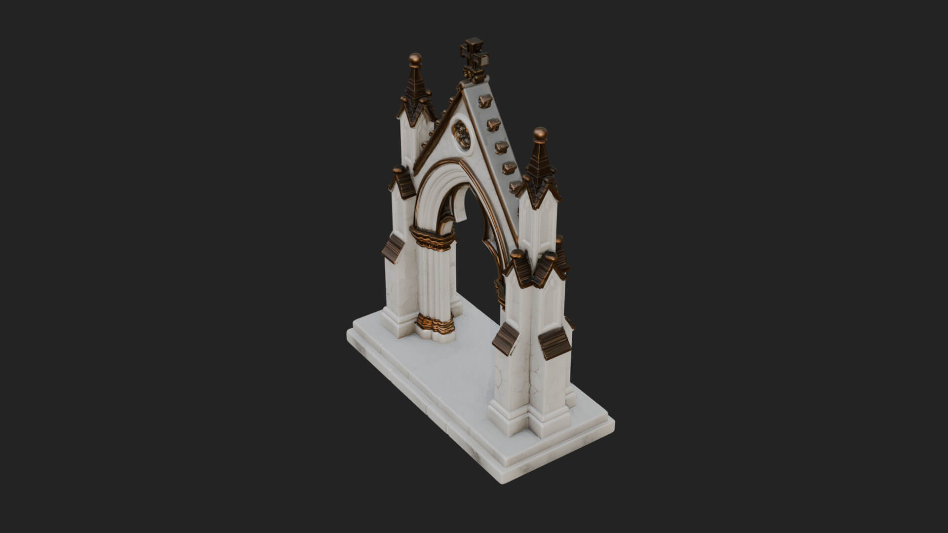 Spired Gothic Arch Design 4 3D Print Model 3D Model