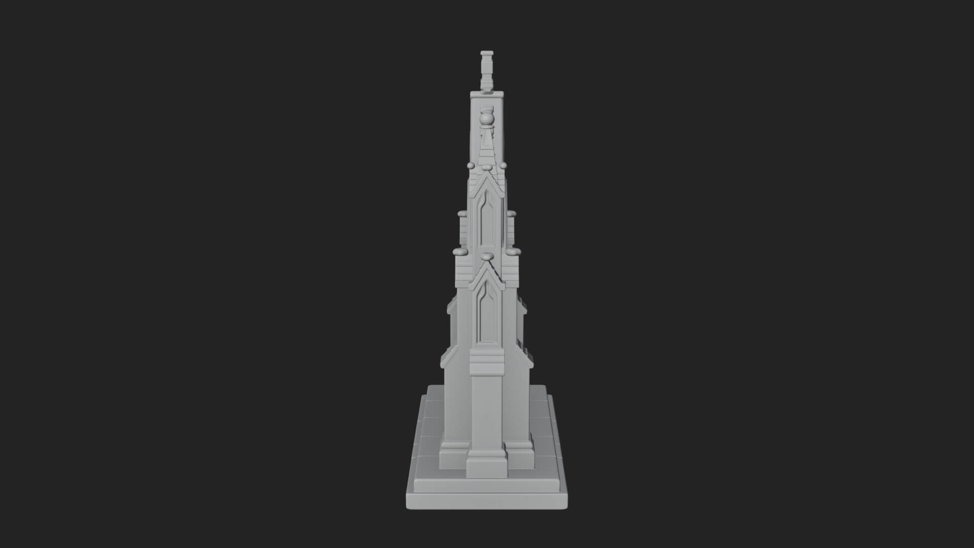 Spired Gothic Arch Design 4 3D Print Model 3D Model