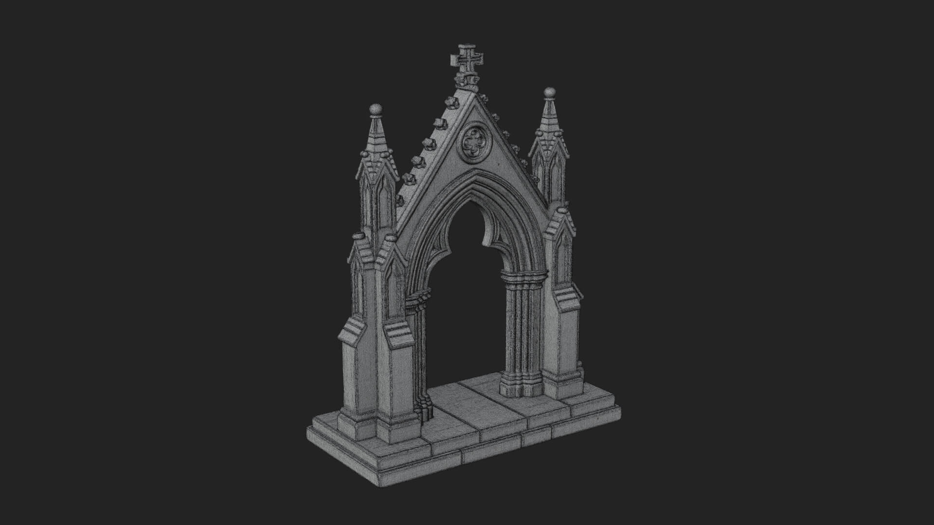 Spired Gothic Arch Design 4 3D Print Model 3D Model