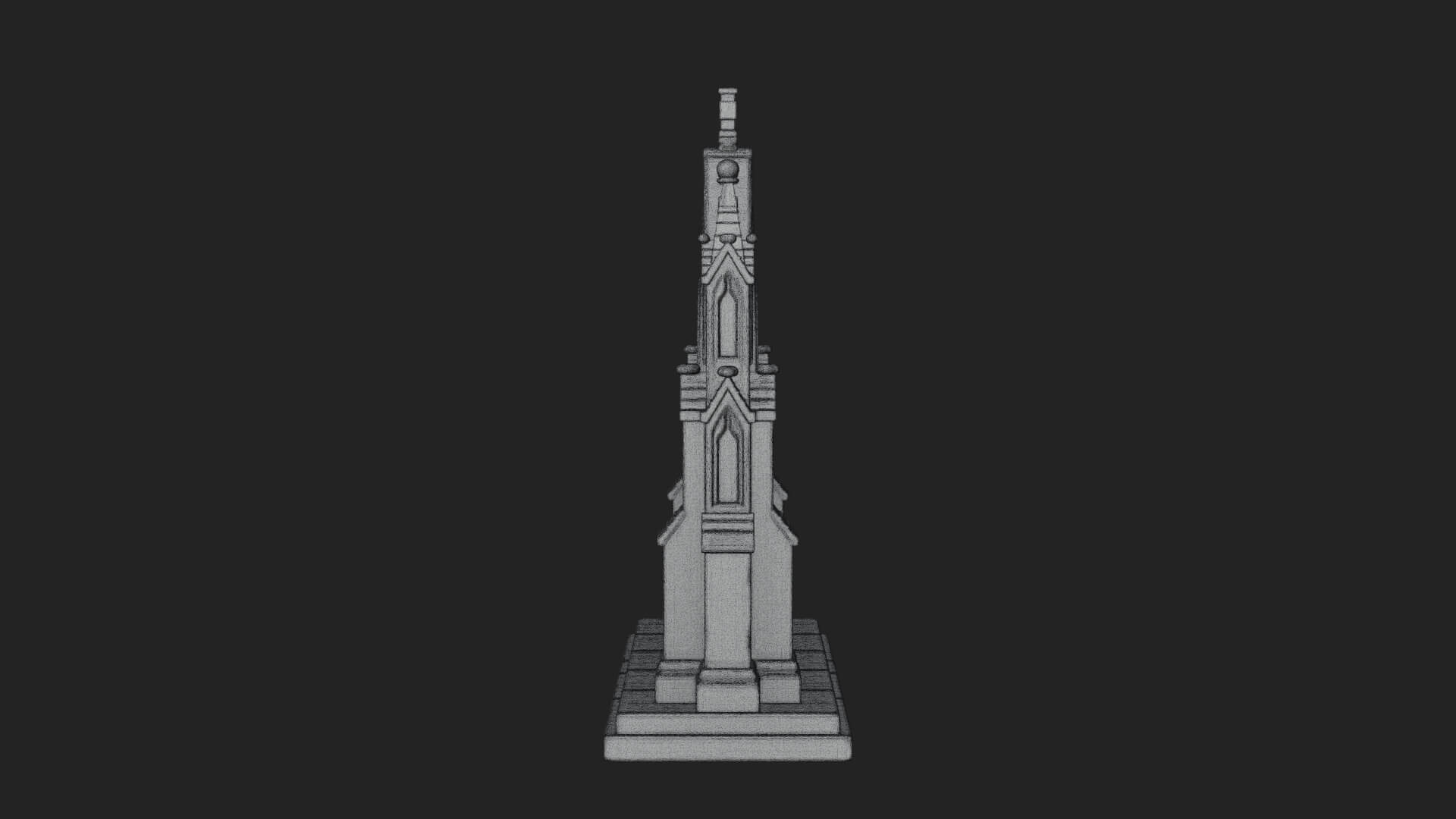 Spired Gothic Arch Design 4 3D Print Model 3D Model