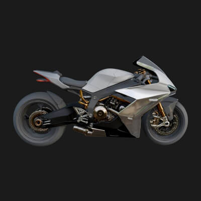 Sport Motorcycle Model Design 3 3D Print Model