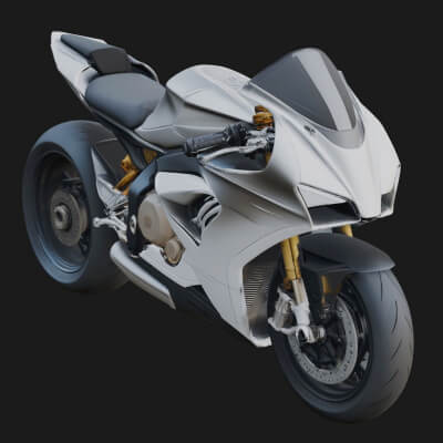 Sport Motorcycle Model Design 5 3D Print Model