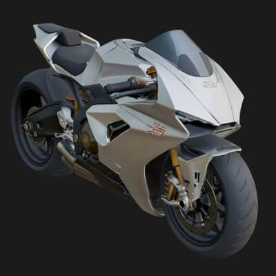 Sport Motorcycle Model Design 7 3D Print Model