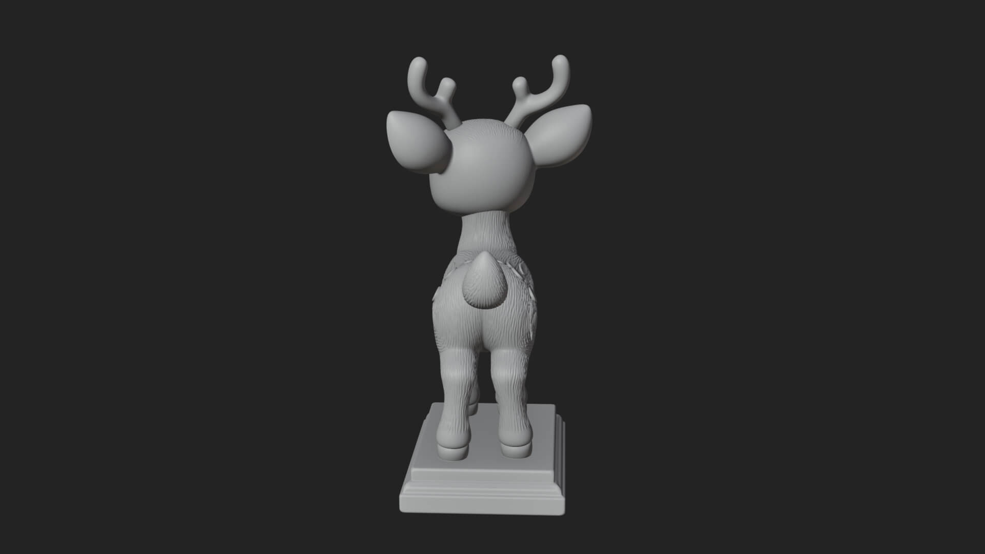 Spotted Fawn Deer Statue Design 2 3D Print Model 3D Model