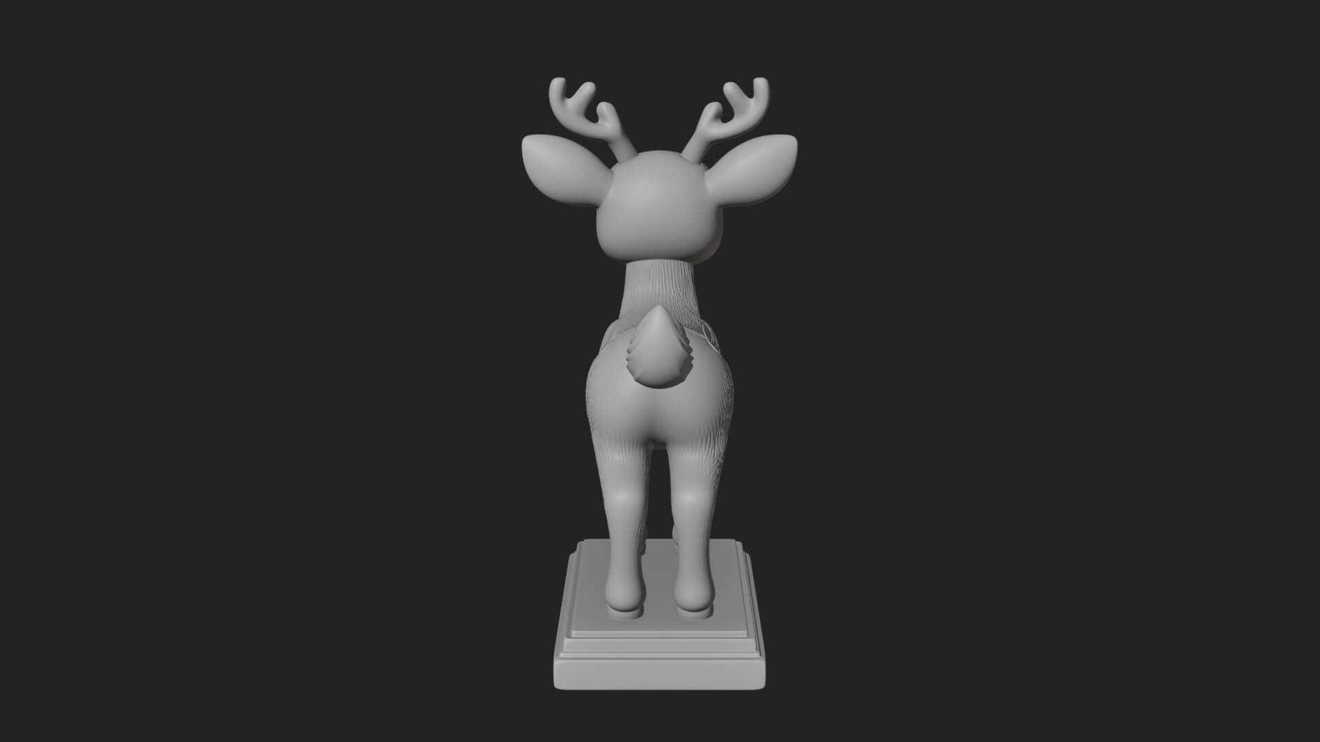Spotted Fawn Deer Statue Design 3 3D Print Model 3D Model