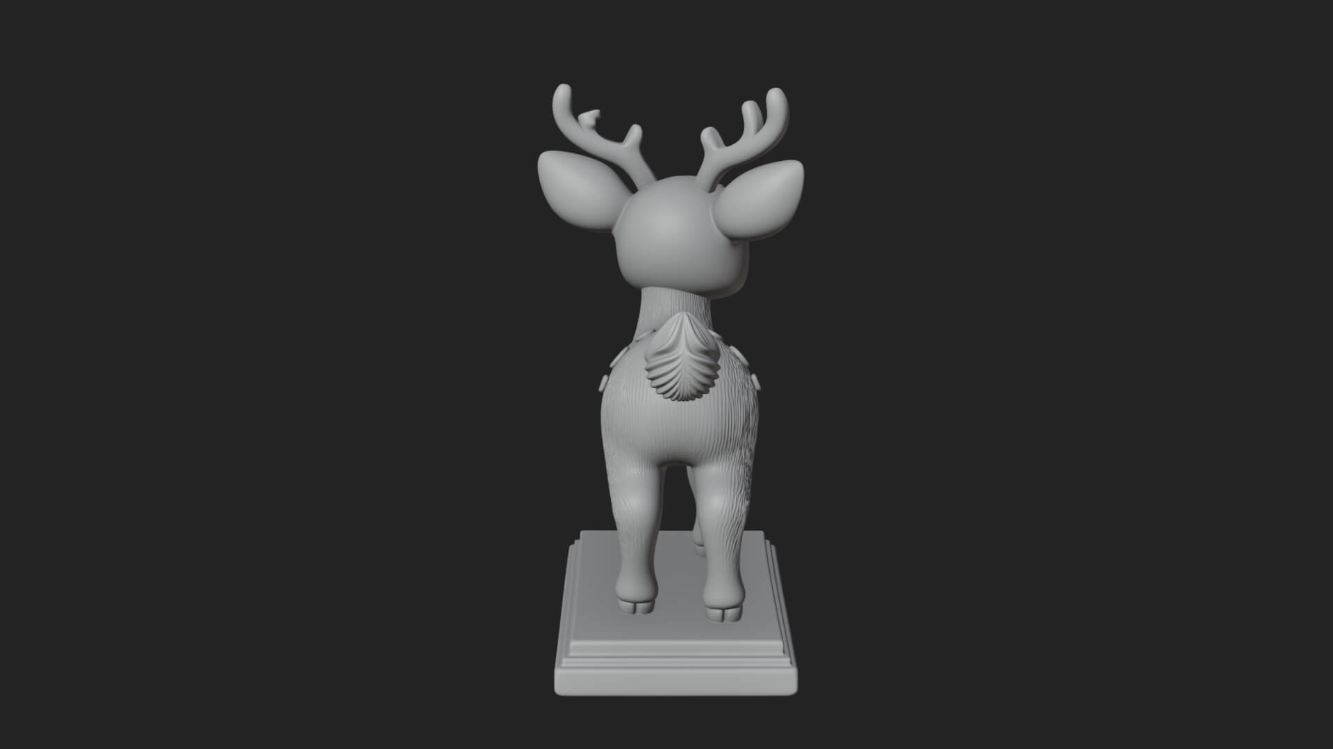 Spotted Fawn Deer Statue Design 4 3D Print Model 3D Model