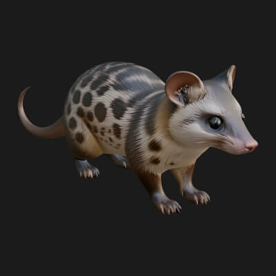 Spotted Quoll Statue Design 1 3D Print Model