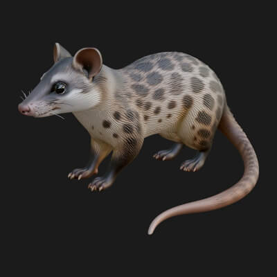 Spotted Quoll Statue Design 2 3D Print Model