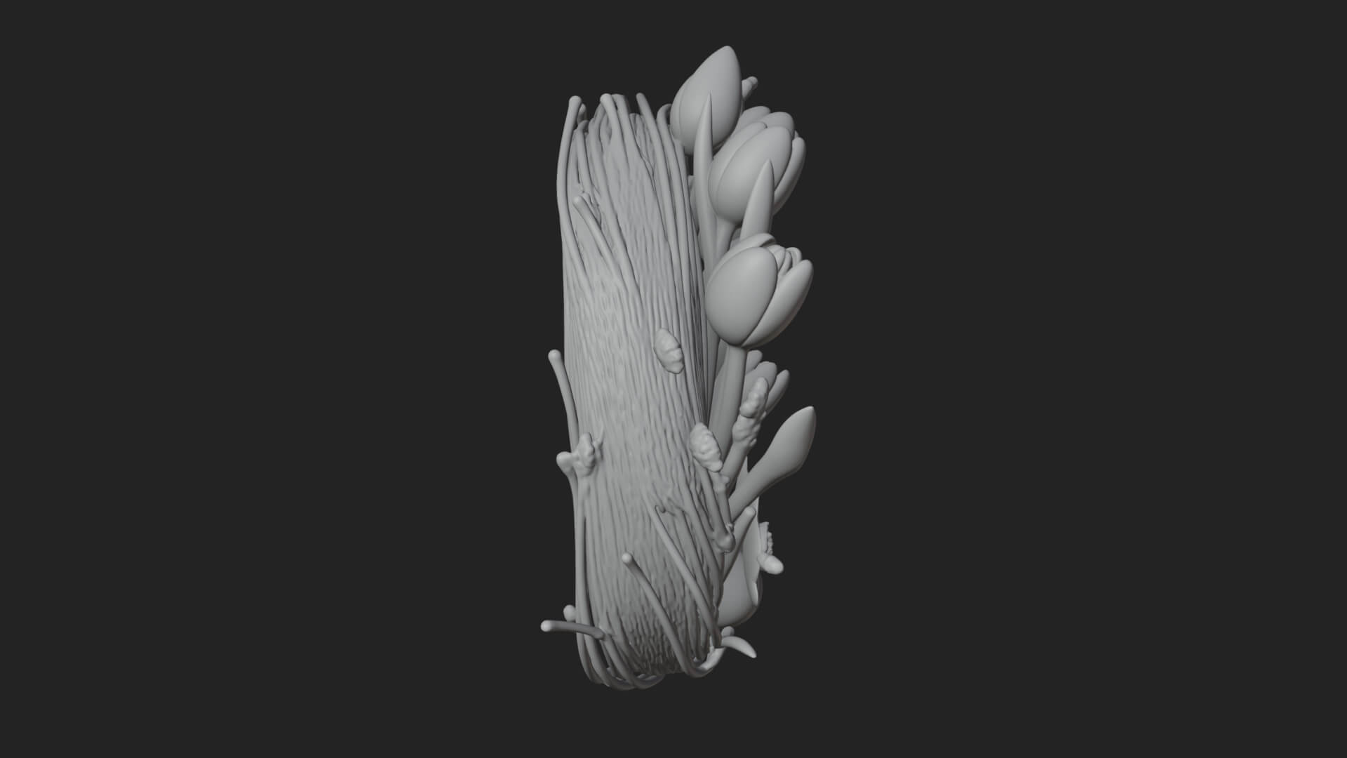 Spring Tulip Wreath Ornament Design 2 3D Print Model 3D Model