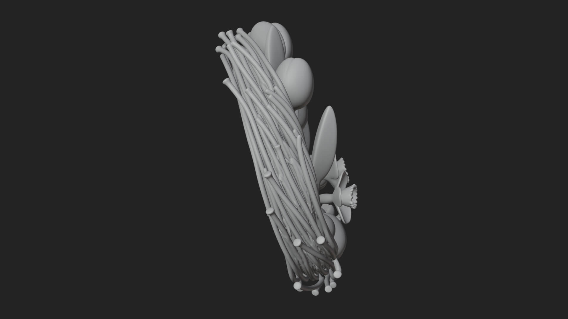 Spring Tulip Wreath Ornament Design 3 3D Print Model 3D Model