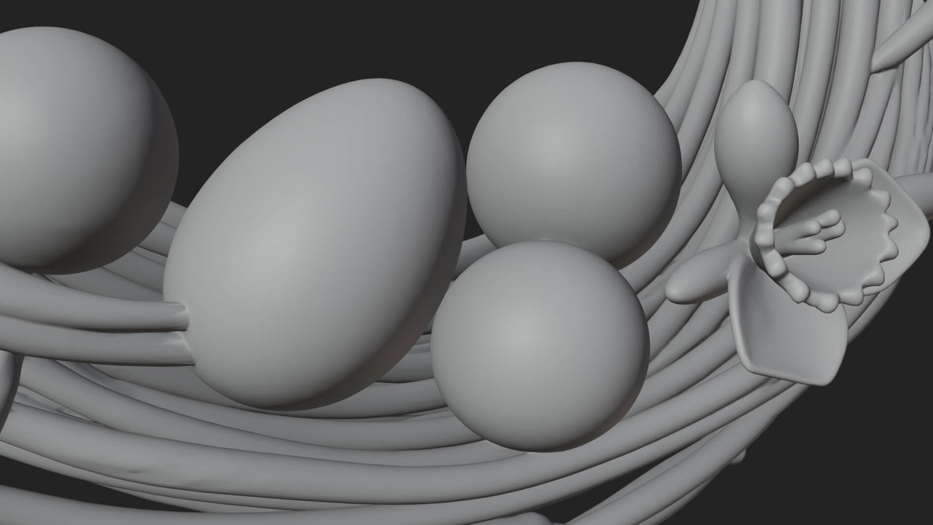 Spring Tulip Wreath Ornament Design 3 3D Print Model 3D Model