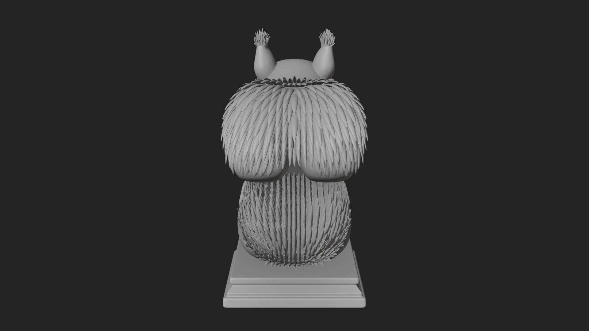 Squirrel with Acorn Statue Design 1 3D Print Model 3D Model