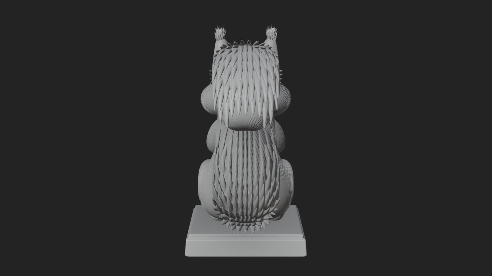 Squirrel with Acorn Statue Design 2 3D Print Model 3D Model