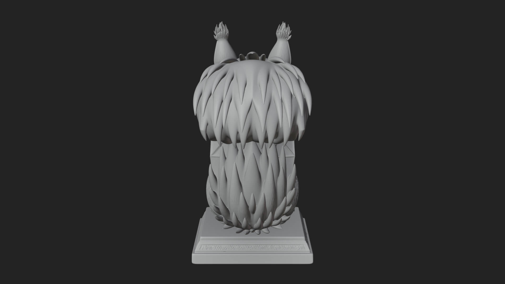 Squirrel with Acorn Statue Design 3 3D Print Model 3D Model