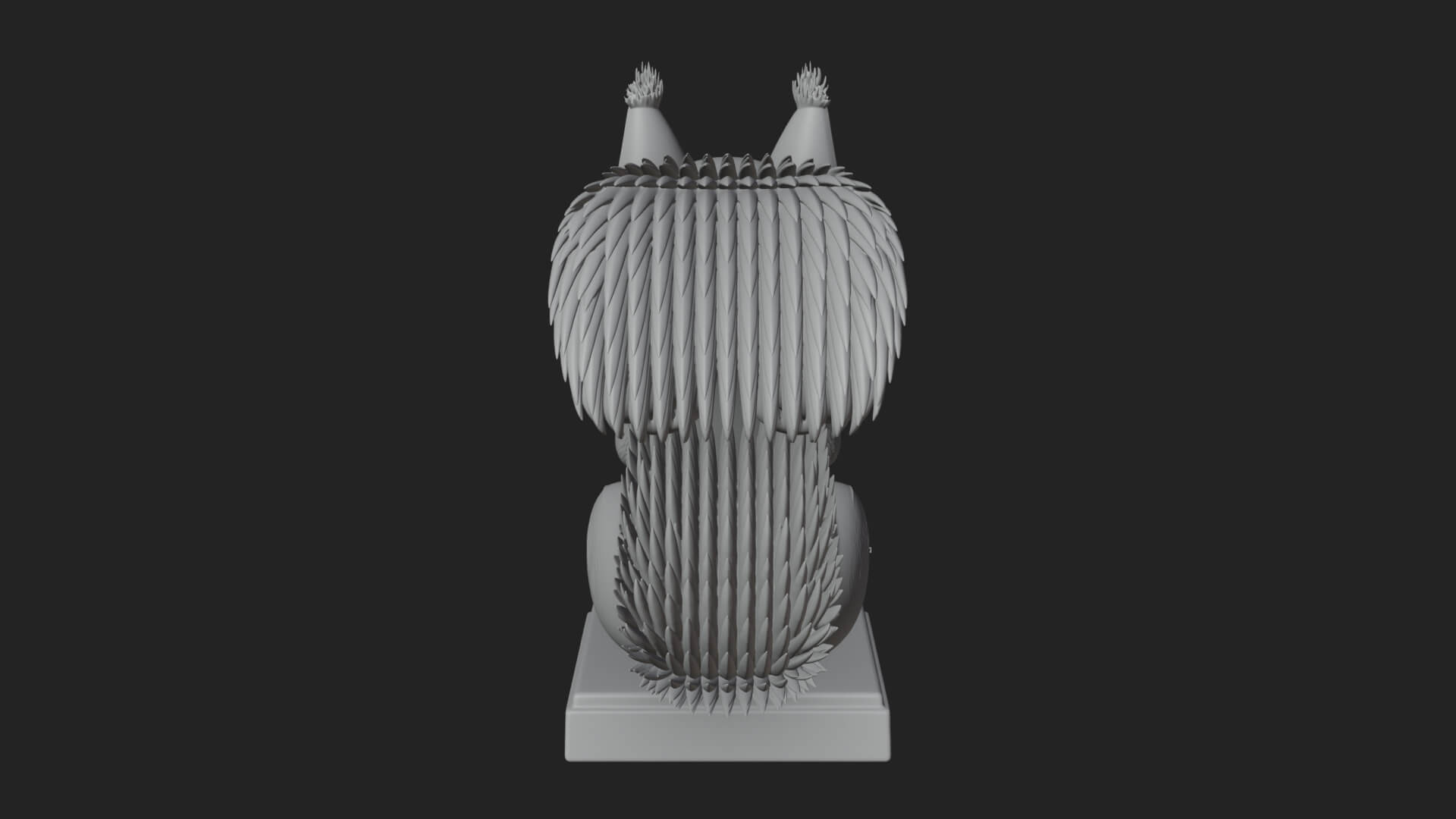 Squirrel with Acorn Statue Design 4 3D Print Model 3D Model
