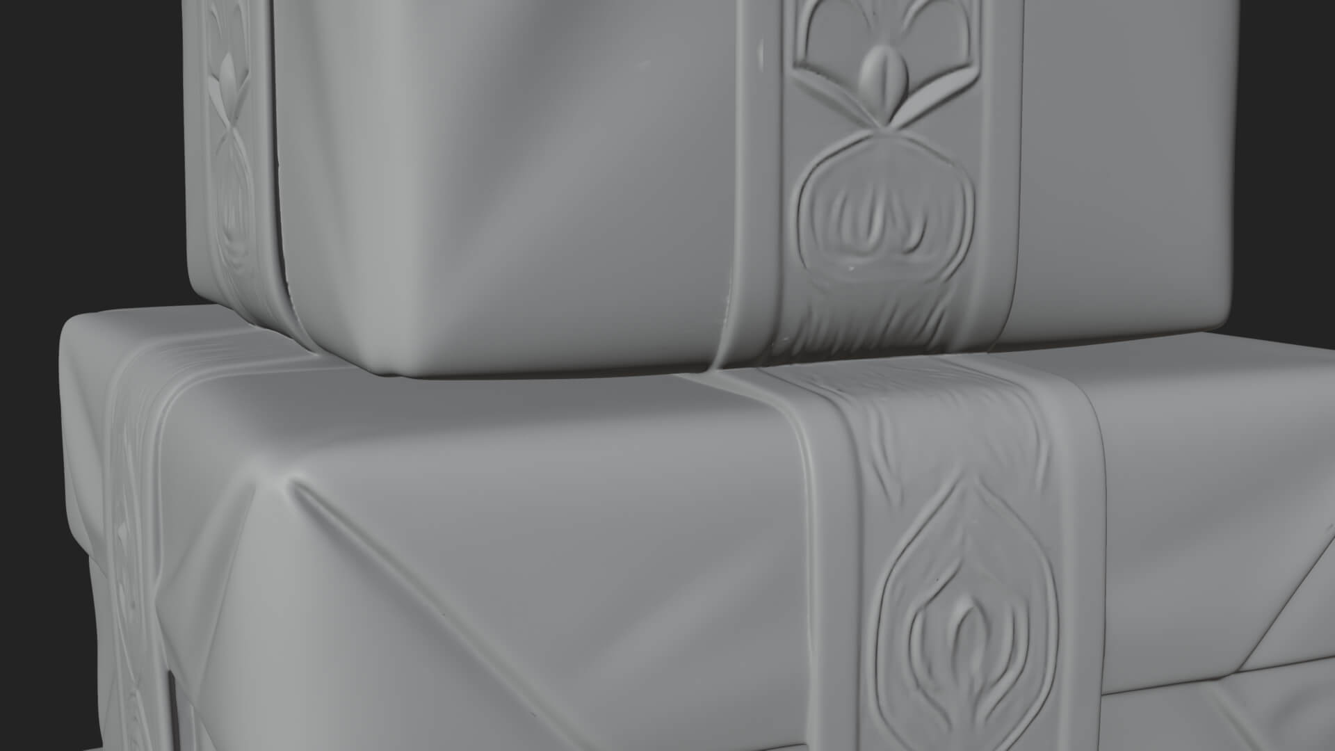 Stacked Gift Boxes Ornament Design 3 3D Print Model 3D Model