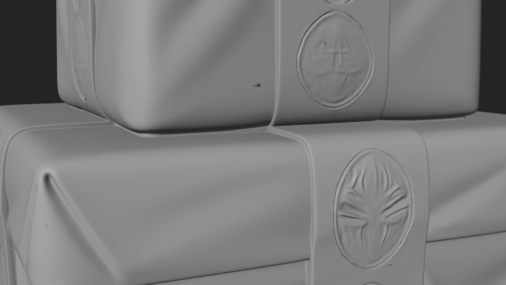 Stacked Gift Boxes Ornament Design 4 3D Print Model 3D Model