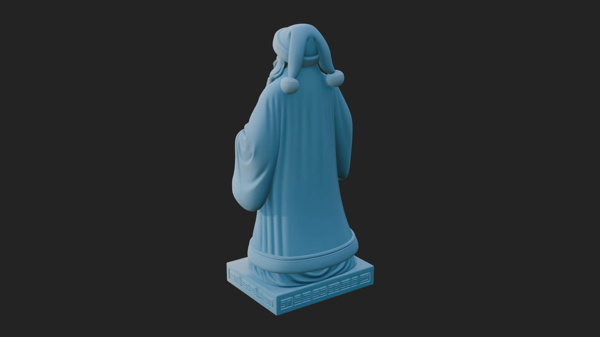 Staff Holding Santa Statue Design 2 3D Print Model 3D Model