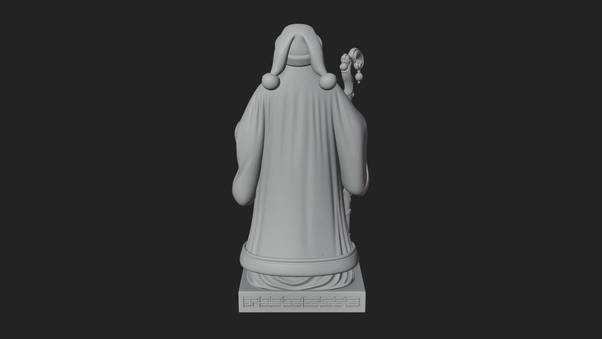 Staff Holding Santa Statue Design 2 3D Print Model 3D Model
